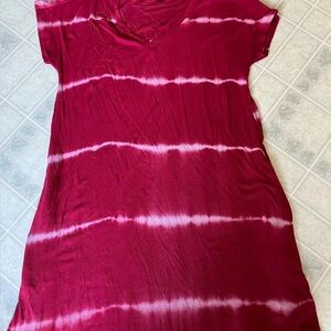 Lane Bryant Red and White Mini Dress
